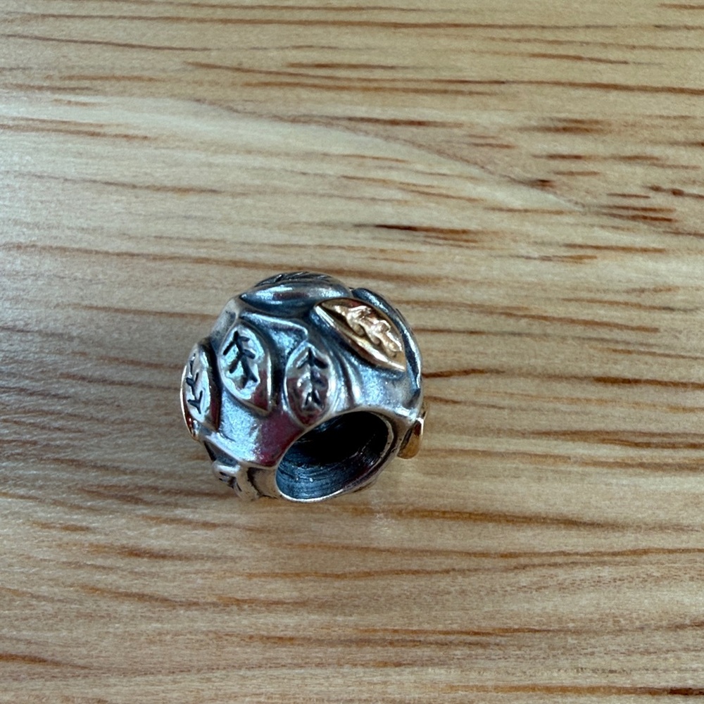 Retired Pandora Tree of Life Charm - 14k gold and sterling silver